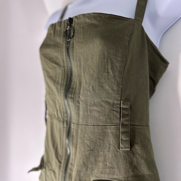 Army Green Cargo Romper from Fashion Nova! - Picture 6 of 6